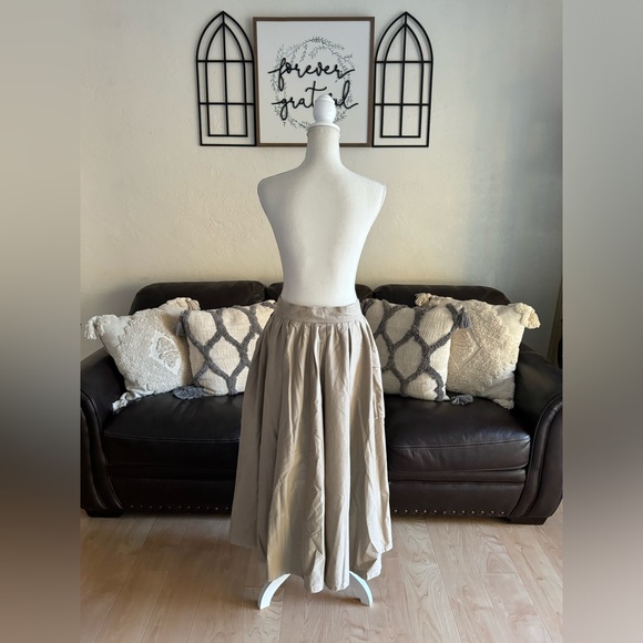 Vintage Y2K DKNY Maxi Length Button Snap Front Circle Skirt Size 14 Retro Summer - Picture 10 of 16